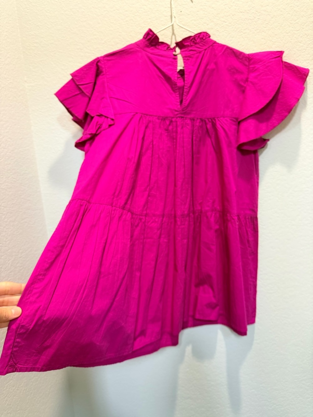 NWT Anthropologie Maeve Fuchsia Puff Sleeve Blouse - Picture 4 of 10